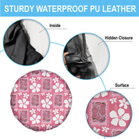 Give Cancer The Boot Pink Cowgirl Spare Tire Cover Western Aloha Hibiscus Paniolo Heritage Floral