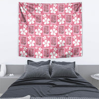 Give Cancer The Boot Pink Cowgirl Tapestry Western Aloha Hibiscus Paniolo Heritage Floral