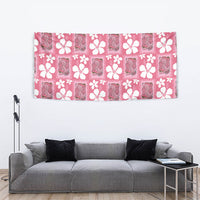 Give Cancer The Boot Pink Cowgirl Tapestry Western Aloha Hibiscus Paniolo Heritage Floral