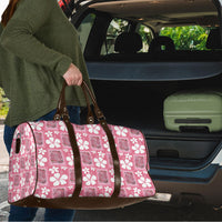 Give Cancer The Boot Pink Cowgirl Travel Bag Western Aloha Hibiscus Paniolo Heritage Floral
