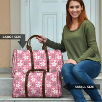 Give Cancer The Boot Pink Cowgirl Travel Bag Western Aloha Hibiscus Paniolo Heritage Floral