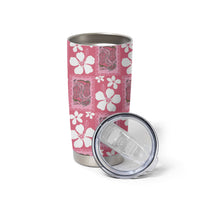 Give Cancer The Boot Pink Cowgirl Tumbler Cup Western Aloha Hibiscus Paniolo Heritage Floral
