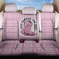 Give Cancer The Boot Pink Cowgirl Back Car Seat Cover Hawaiian Paniolo Mixed Quilt Pattern Style