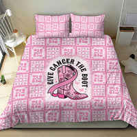 Give Cancer The Boot Pink Cowgirl Bedding Set Hawaiian Paniolo Mixed Quilt Pattern Style