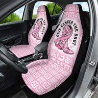Give Cancer The Boot Pink Cowgirl Car Seat Cover Hawaiian Paniolo Mixed Quilt Pattern Style