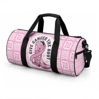 Give Cancer The Boot Pink Cowgirl Duffle Bag Hawaiian Paniolo Mixed Quilt Pattern Style