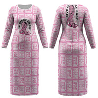 Give Cancer The Boot Pink Cowgirl Family Matching Long Sleeve Bodycon Dress and Hawaiian Shirt Hawaiian Paniolo Mixed Quilt Pattern Style