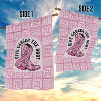 Give Cancer The Boot Pink Cowgirl Garden Flag Hawaiian Paniolo Mixed Quilt Pattern Style