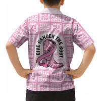 Give Cancer The Boot Pink Cowgirl Hawaiian Shirt Hawaiian Paniolo Mixed Quilt Pattern Style