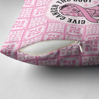 Give Cancer The Boot Pink Cowgirl Pillow Cover Hawaiian Paniolo Mixed Quilt Pattern Style