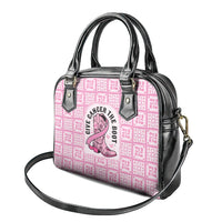 Give Cancer The Boot Pink Cowgirl Shoulder Handbag Hawaiian Paniolo Mixed Quilt Pattern Style
