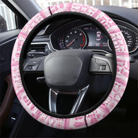 Give Cancer The Boot Pink Cowgirl Steering Wheel Cover Hawaiian Paniolo Mixed Quilt Pattern Style