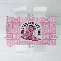 Give Cancer The Boot Pink Cowgirl Tablecloth Hawaiian Paniolo Mixed Quilt Pattern Style