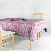 Give Cancer The Boot Pink Cowgirl Tablecloth Hawaiian Paniolo Mixed Quilt Pattern Style