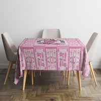 Give Cancer The Boot Pink Cowgirl Tablecloth Hawaiian Paniolo Mixed Quilt Pattern Style