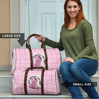 Give Cancer The Boot Pink Cowgirl Travel Bag Hawaiian Paniolo Mixed Quilt Pattern Style