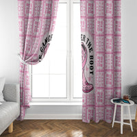Give Cancer The Boot Pink Cowgirl Window Curtain Hawaiian Paniolo Mixed Quilt Pattern Style