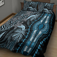 Polynesia Dashiki Quilt Bed Set Polynesia and Africa Traditional Special Together Blue LT9 - Polynesian Pride
