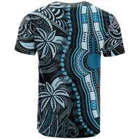Polynesia Dashiki T Shirt Polynesia and Africa Traditional Special Together Blue LT9 - Polynesian Pride