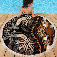 Polynesia Dashiki Beach Blanket Polynesia and Africa Traditional Special Together Gold LT9 - Wonder Print Shop