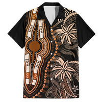 polynesia-dashiki-family-matching-short-sleeve-bodycon-dress-and-hawaiian-shirt-polynesia-and-africa-traditional-special-together-gold