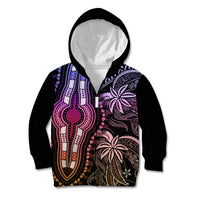 Polynesia Dashiki Kid Hoodie Polynesia and Africa Traditional Special Together Pastel LT9 Zip Hoodie Pastel - Polynesian Pride