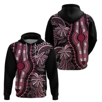 Polynesia Dashiki Hoodie Polynesia and Africa Traditional Special Together Pink LT9 - Polynesian Pride