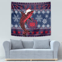 Samoa Manuia Le Kirisimasi Tapestry Samoan Fishing Tribal Pattern Christmas Vibe LT9 - Polynesian Pride
