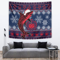 Samoa Manuia Le Kirisimasi Tapestry Samoan Fishing Tribal Pattern Christmas Vibe LT9 - Polynesian Pride