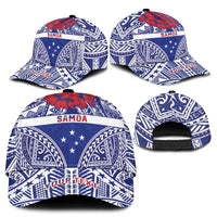 Personalised Toa Samoa Rugby Spirit Classic Cap Blue Samoan Tribal Pattern LT9 - Polynesian Pride
