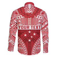 Personalised Toa Samoa Rugby Spirit Family Matching Puletasi and Hawaiian Shirt Red Samoan Tribal Pattern - Polynesian Pride