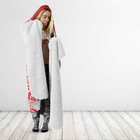 Personalised Toa Samoa Rugby Spirit Hooded Blanket Red Samoan Tribal Pattern LT9 - Polynesian Pride