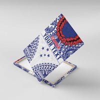 Personalised Toa Samoa Rugby Spirit Canvas Wall Art White Samoan Tribal Pattern - Polynesian Pride