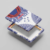 Personalised Toa Samoa Rugby Spirit Canvas Wall Art White Samoan Tribal Pattern - Polynesian Pride