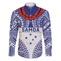 Personalised Toa Samoa Rugby Spirit Family Matching Off Shoulder Short Dress and Hawaiian Shirt White Samoan Tribal Pattern - Polynesian Pride