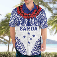 Personalised Toa Samoa Rugby Spirit Hawaiian Shirt White Samoan Tribal Pattern - Polynesian Pride