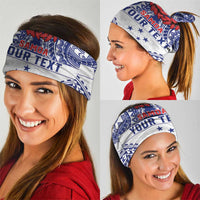 Personalised Toa Samoa Rugby Spirit Neck Gaiter White Samoan Tribal Pattern - Polynesian Pride