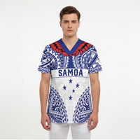 Personalised Toa Samoa Rugby Spirit Scrub Top White Samoan Tribal Pattern - Polynesian Pride