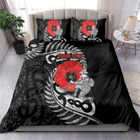 ANZAC Day Aotearoa Silver Fern Maori Personalised Bedding Set