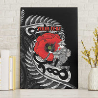ANZAC Day Aotearoa Silver Fern Maori Personalised Canvas Wall Art