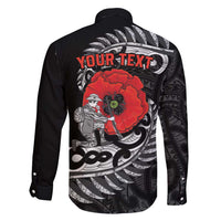 ANZAC Day Aotearoa Silver Fern Maori Personalised Family Matching Puletasi and Hawaiian Shirt