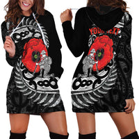 ANZAC Day Aotearoa Silver Fern Maori Personalised Hoodie Dress LT9 - Polynesian Pride