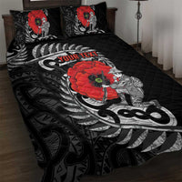ANZAC Day Aotearoa Silver Fern Maori Personalised Quilt Bed Set