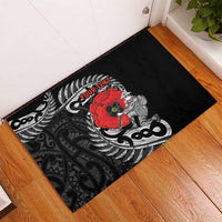 ANZAC Day Aotearoa Silver Fern Maori Personalised Rubber Doormat