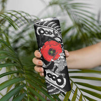 ANZAC Day Aotearoa Silver Fern Maori Personalised Skinny Tumbler