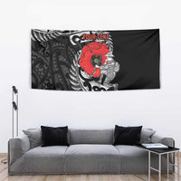 ANZAC Day Aotearoa Silver Fern Maori Personalised Tapestry LT9 - Polynesian Pride