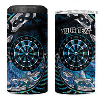 New Zealand Darts Personalised 4 in 1 Can Cooler Tumbler Aotearoa Silver Fern Blue Papua Shell Spirit
