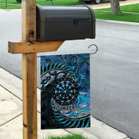 New Zealand Darts Personalised Garden Flag Aotearoa Silver Fern Blue Papua Shell Spirit