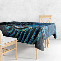 New Zealand Darts Personalised Tablecloth Aotearoa Silver Fern Blue Papua Shell Spirit