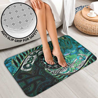 New Zealand Darts Personalised Bathroom Set Aotearoa Silver Fern Green Papua Shell Spirit - Polynesian Pride